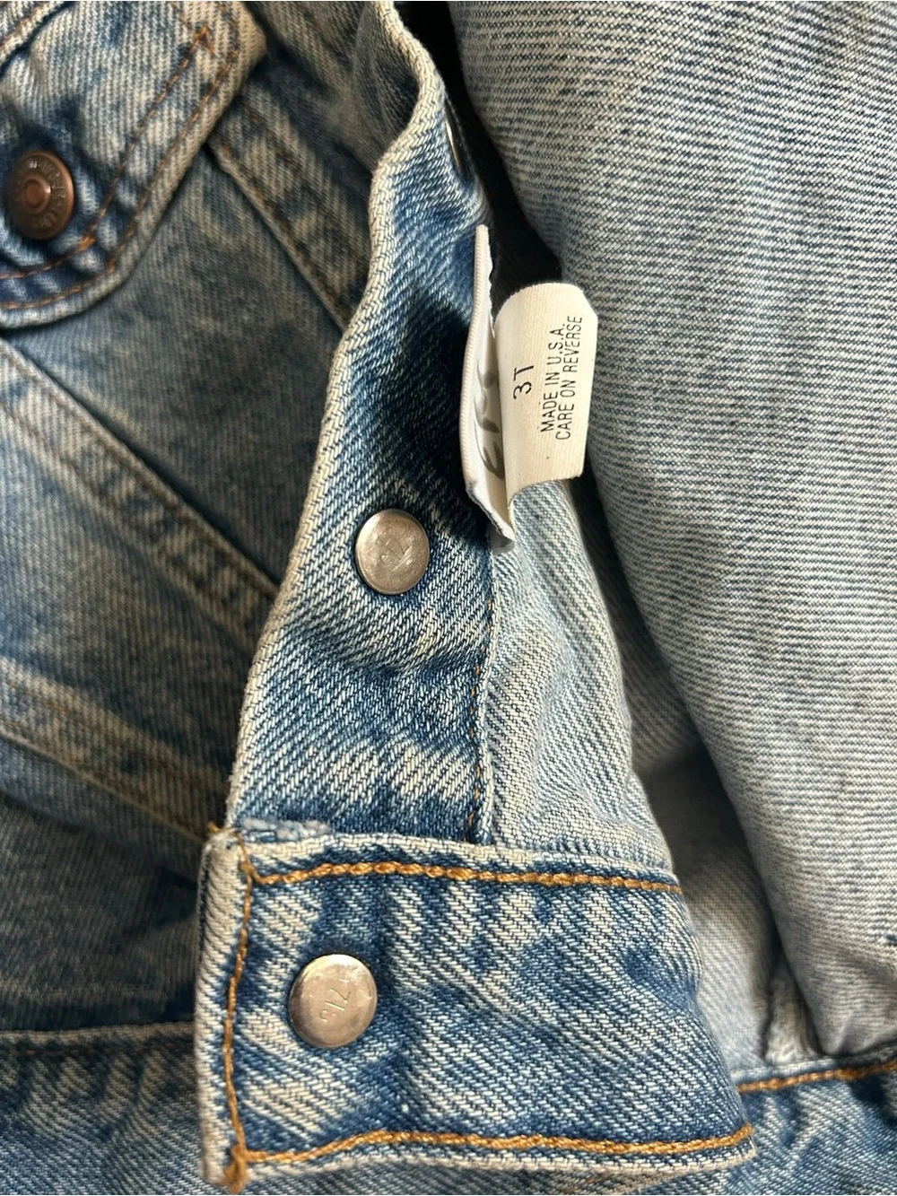 70s Vintage 3T Kids Orange Tab LEVI STRAUSS Denim Jacket Little Levi’s